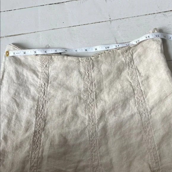 Vintage GAP Cream A-Line Women's Skirt, Linen